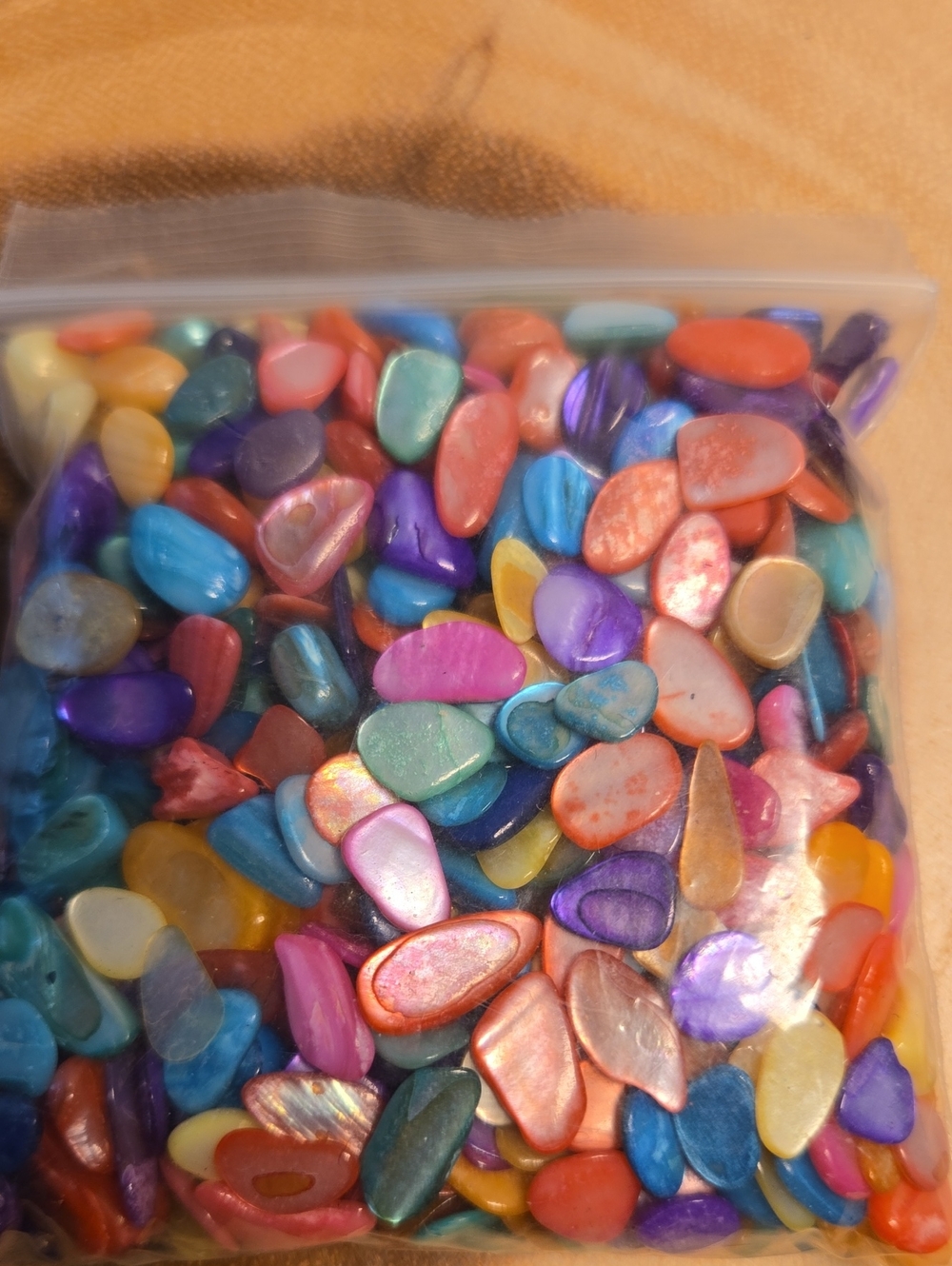 Multicolor Iridescent Shell Chips